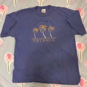 Orlando Florida Embroidered Souvenir Tee in Lilac
